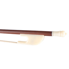 Baroque Style 4/4 Brazilwood Violin Bow W/Ivory Like Frog White Horsehair Light And Artful