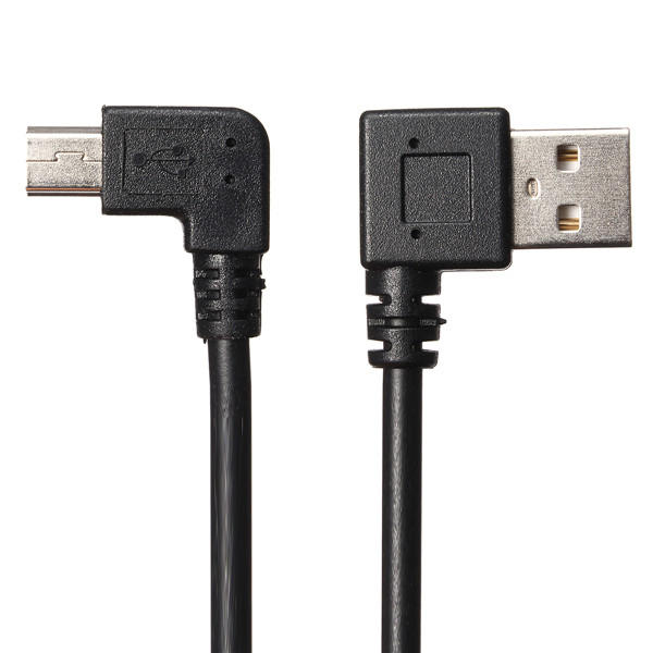 USB2.0 Type A Male Angled 90 Degree to Mini USB B Male 5 pin Data Cable 480Mbps