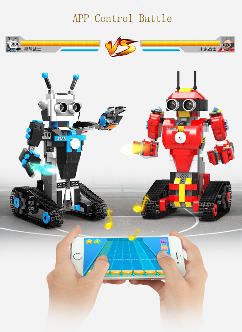 DIY Block Building RC Robot Stick / App Control Progarmmable Robot Toy