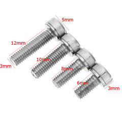 M3ASH2 10pcs M3 Hex Socket Cap Head Screws Alloy Steel Titanium Plated 12.9 Grade