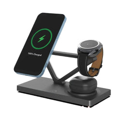 5-in-1 Magnetic Wireless Charger Stand for iPhone 14 13 12 X Samsung Galaxy Watch 15W Fast Charging Dock