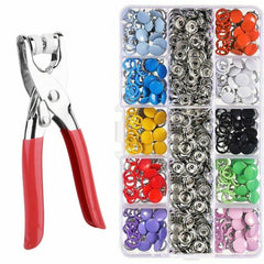 100/200 Sets DIY Press Studs Tools Kit Assorted Colors Snap Metal Sewing Buttons