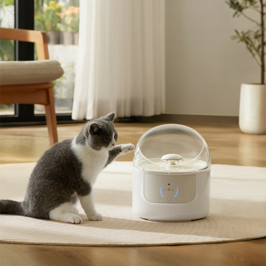 2.3L Smart Fountain Dispenser Pet Drinker Dog Drinking Bowl Cat Feeder Puppy Intelligent Pet Supplies Ultra-Quiet Pump Automatic APP Remote Control