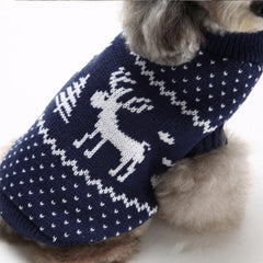 Christmas Pet Dog CatSnow And Deer Winter Warm Sweater Hoodie Pappy Jumpsuits