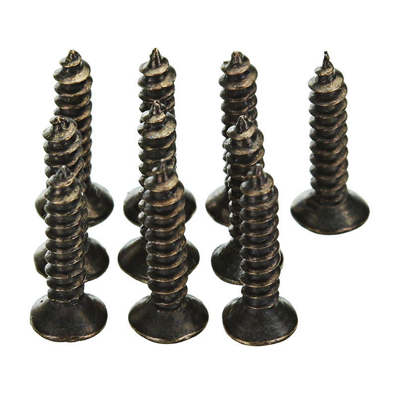 M2 6-10mm Bronze Self-Tapping Phillips Screws Tone Flat Head Round Rivet Wood Screws