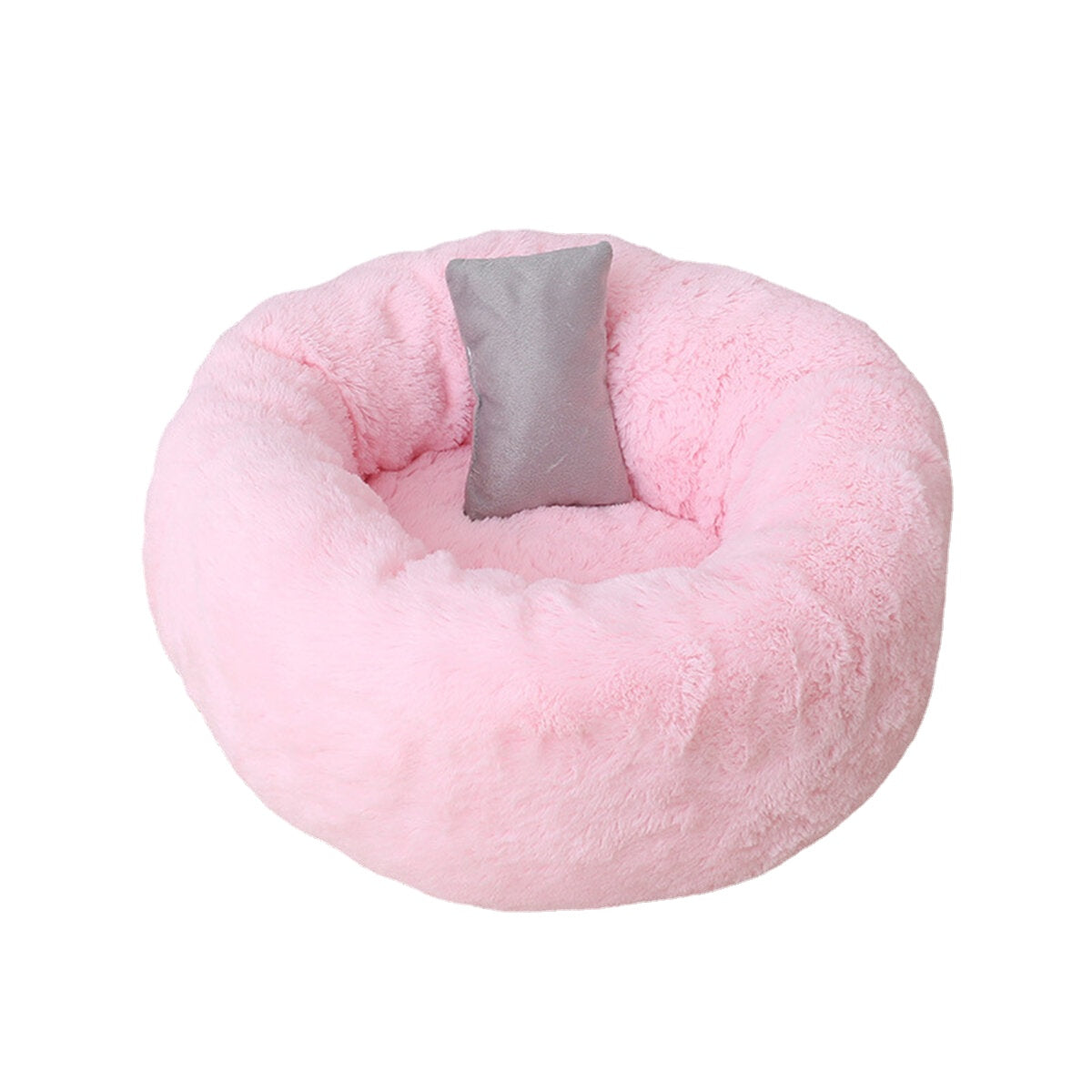 Donut Plush Small Dog Cat Beds Warm Soft Pet House Nest With Pillow Cave Pet Bed