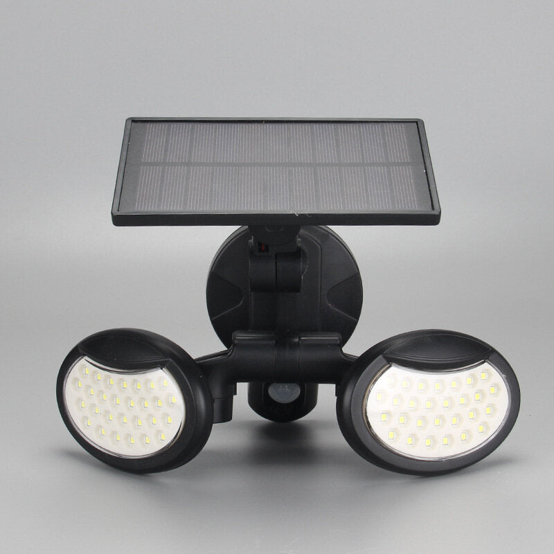 56/78LED Solar Powered PIR Motion Sensor Light Angle Adjustable Outdoor Garden Wall Light