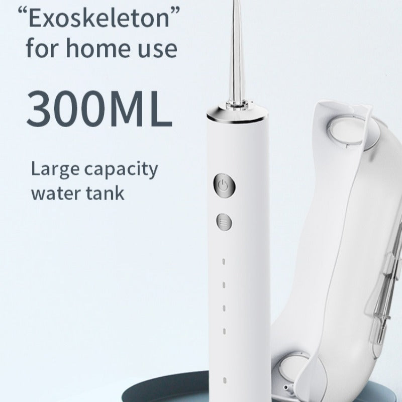 Portable Oral Irrigator Water Flosser – Multi-Function Dental Water Jet with 300ML Tank, Detachable Cleaner, Rechargeable, Waterproof for Superior Oral Hygiene