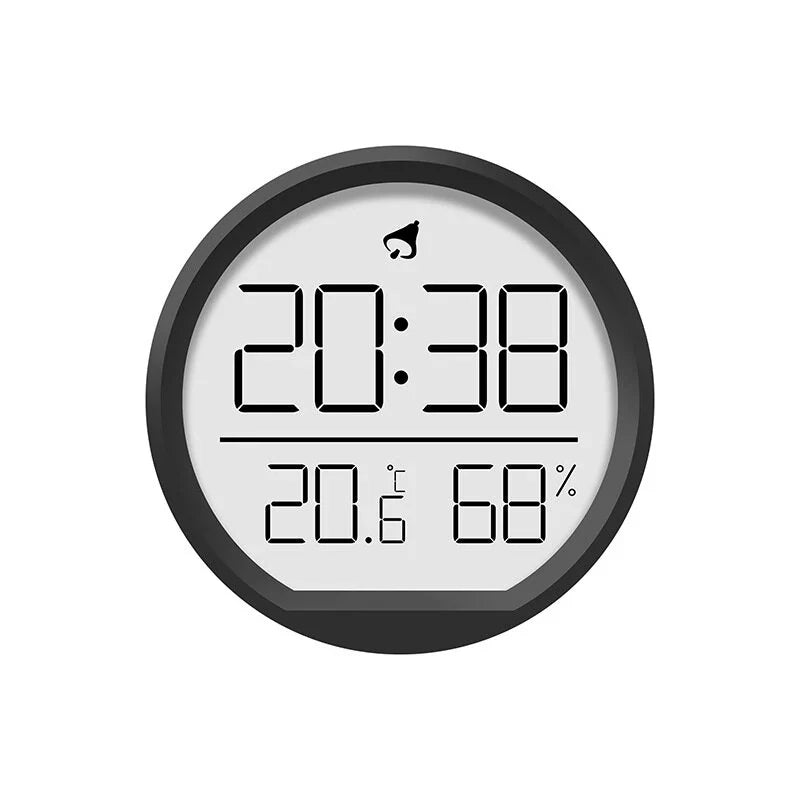 LED Electronic Hygrometer Alarm Clock with Temperature Display, Folding Bracket for Wall or Desk - Ideal for Living Room and Kitchen Decor