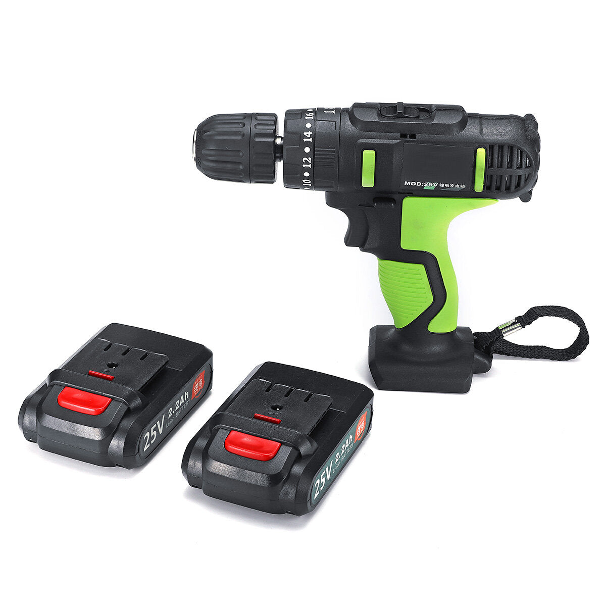 3 in 1 25V Cordless Impact Drill Double Speed Electric Screwdriver Li-ion Battery Rechargable Drill