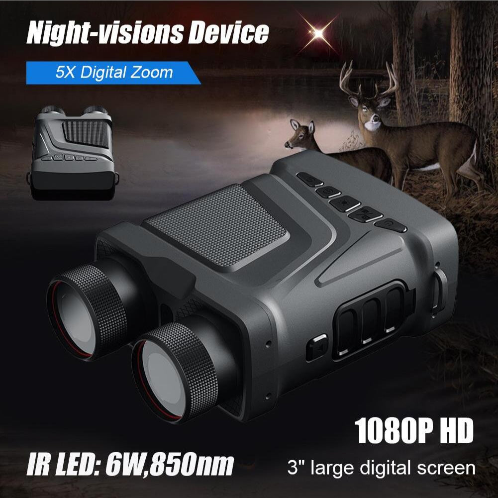 5x Digital Zoom Infrared Night Vision Binocular Telescope 1080p 300m for Outdoor Camping