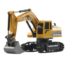 1/24 6CH RC Excavator Vehicle Models With Light Music Children Toy