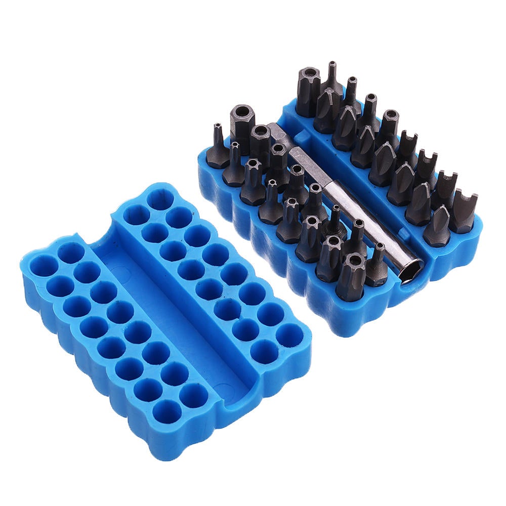 33pcs Magnetic Screwdriver Bit Set Torx Star Spanner Tri Wing Electric Screwdriver Bits with Holder