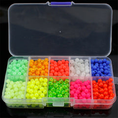 1000Pcs Fishing Luminous Bean Beads Boxed Anti-collision Beans Kit Set Durable