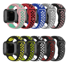 Two-color breathable Silicone Replacement Strap Smart Watch Band For Fitbit Versa 2