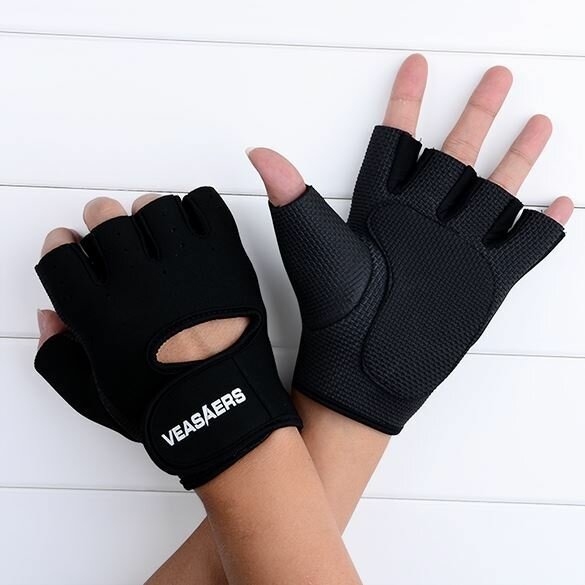 1 Pair Fitness Gloves Anti-slip Half Fingers Gloves Sport Exercise Training Gym Gloves