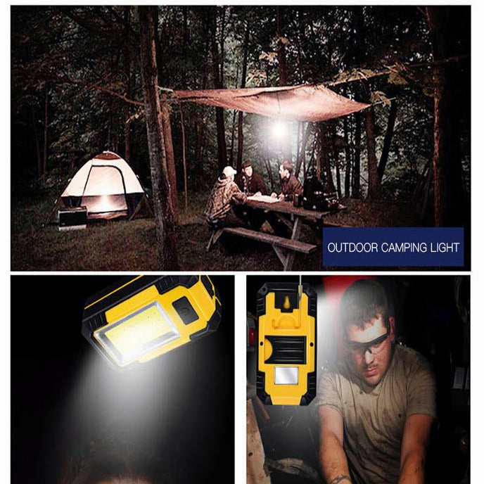 Camping Tent Emergency Light Super Bright COB LED Rechargeable Outdoor Portable Flashlight Retro Camp Light Lantern