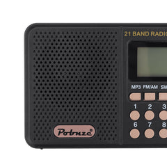 Portable Mini 70MHz-108MHz FM/AM/SW Radio Rechargeable MP3 Music Player Speaker Support TF Card U Disk Playback