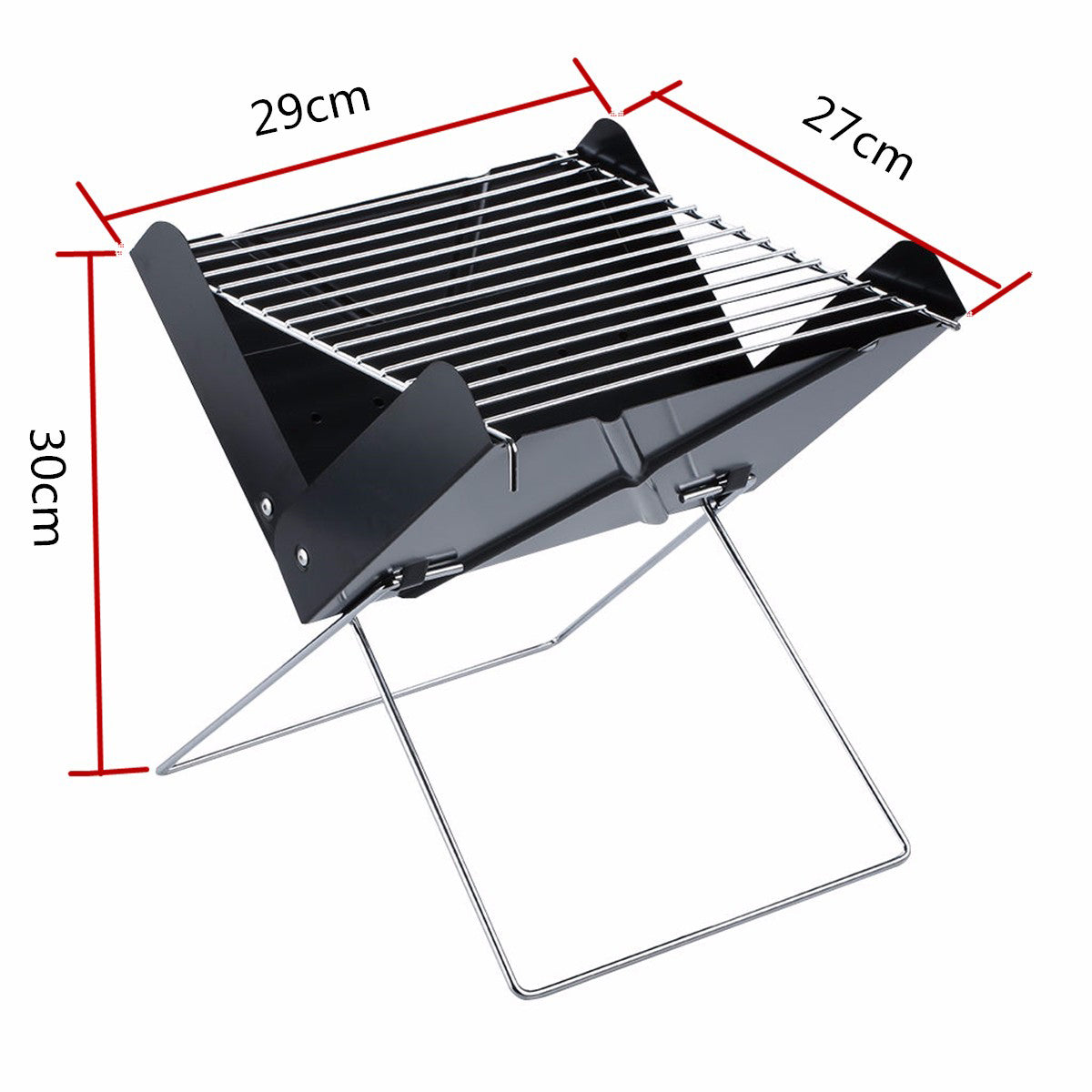Outdoor Portable Folding BBQ Grill Barbecue Garden Camping Cooking Stainless Charcoal Carbon Oven