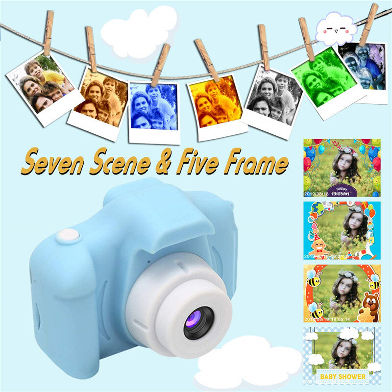 Zoom Mini Digital Camera 2 inch Screen support 32GB TF Card for Kids Baby Cute Camcorder Video Chil 8M 1080P 4X