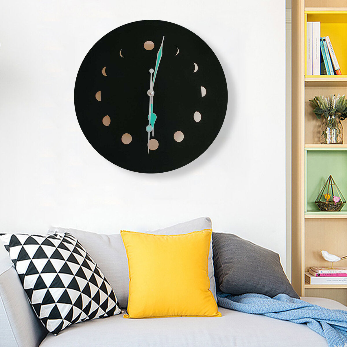10 Inch Luminous Night Light Clock Non-ticking Wall Clock for Office/Living Room/Bedroom/Kitchen