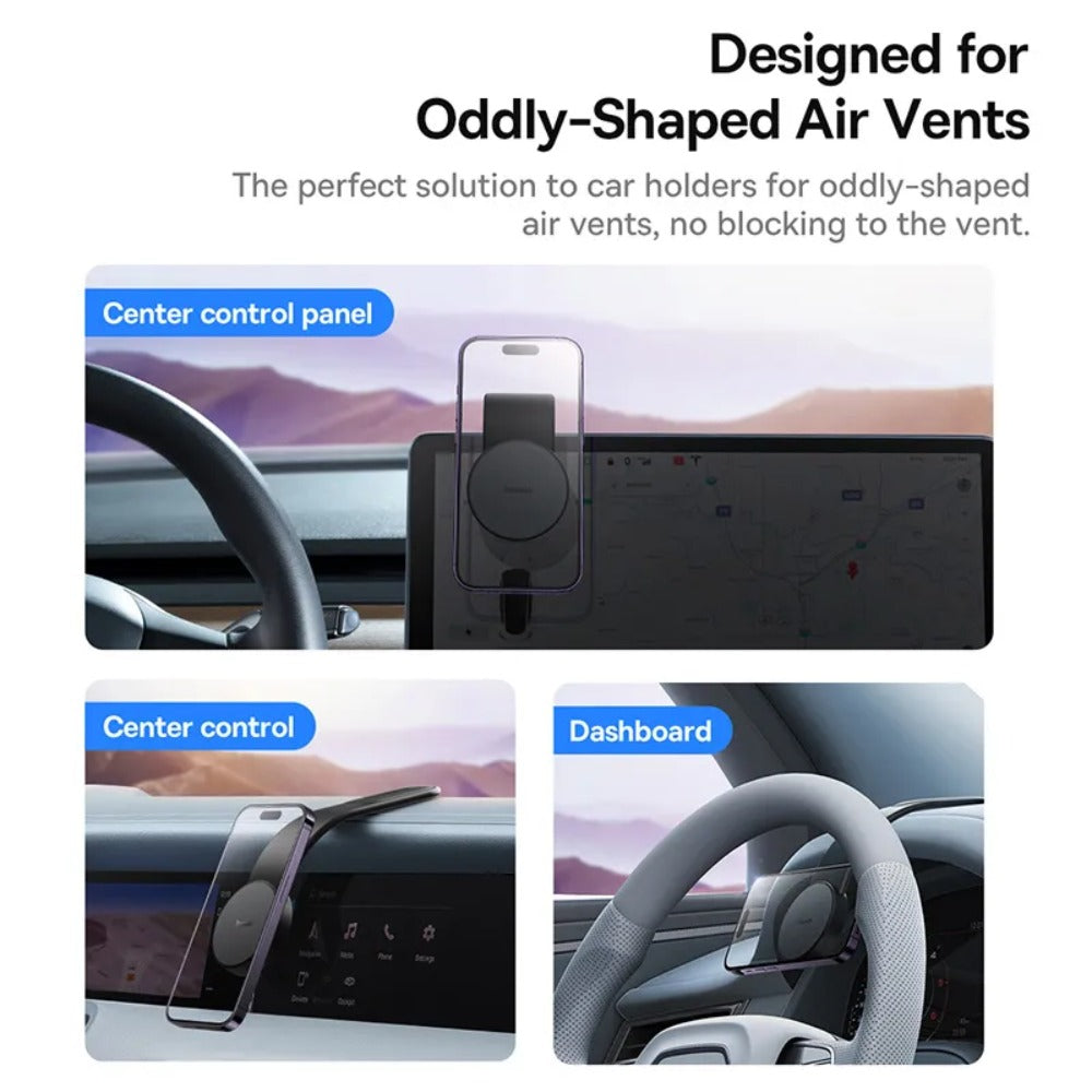 Magnetic Car Phone Holder for iPhone 12/13/14 - Easy Mount Dashboard Stand