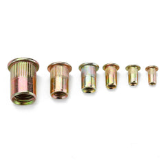 165PCS M3 M4 M5 M6 M8 M10 M12 Mixed Zinc Plated Carbon Steel Rivet Nut Insert Nuts