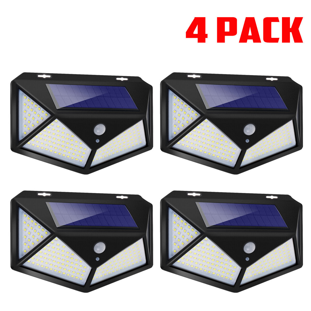 1/2/4Pcs 180LED Outdoor Solar Powered Wall Lamps PIR Motion Sensor Garden Security Solar Lights Waterproof