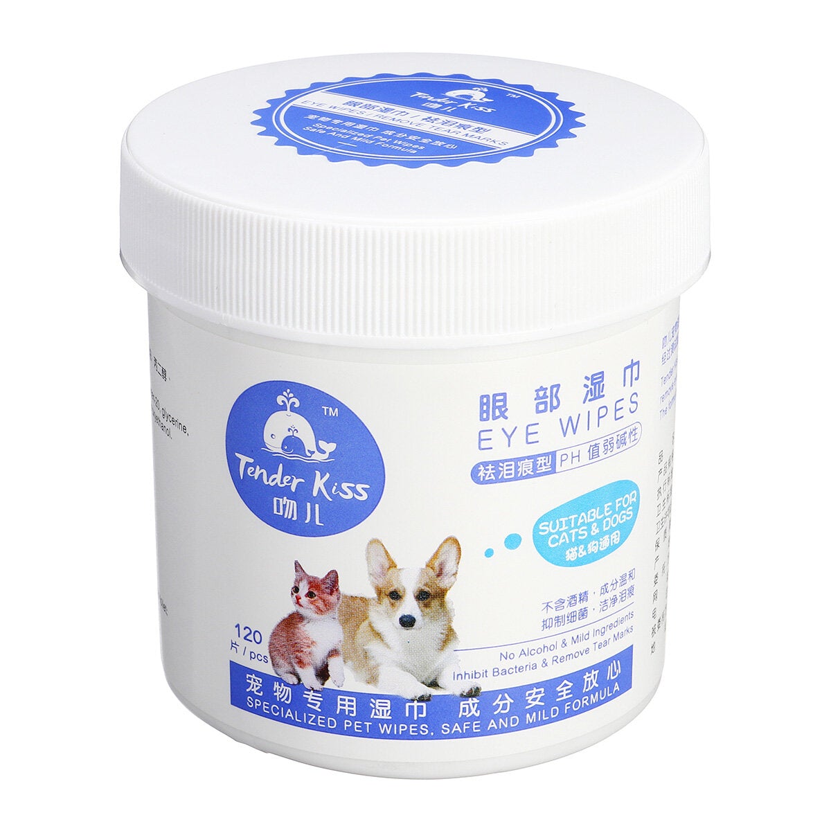 120PCS Wipes Pet Wet Dog Cat Cleaning Peper Eye Tear Stain Remover Grooming Simple toxicient Quantity Safe And Healthy for Pets