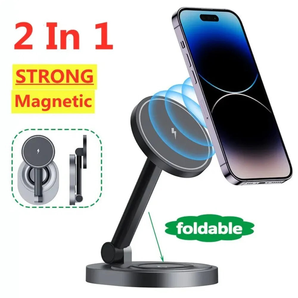 Magnetic Wireless Charger Stand for iPhone 15/14/13 Pro Max, AirPods Pro