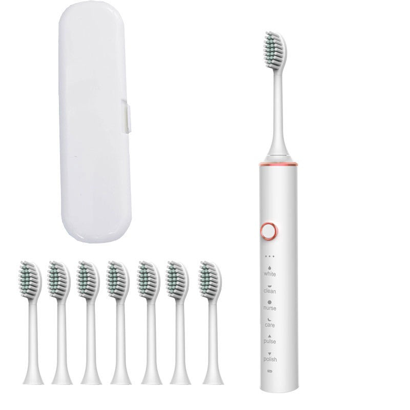 Adult Sonic Electric Toothbrush - 6 Modes, Timer, USB Charging with Replacement Heads