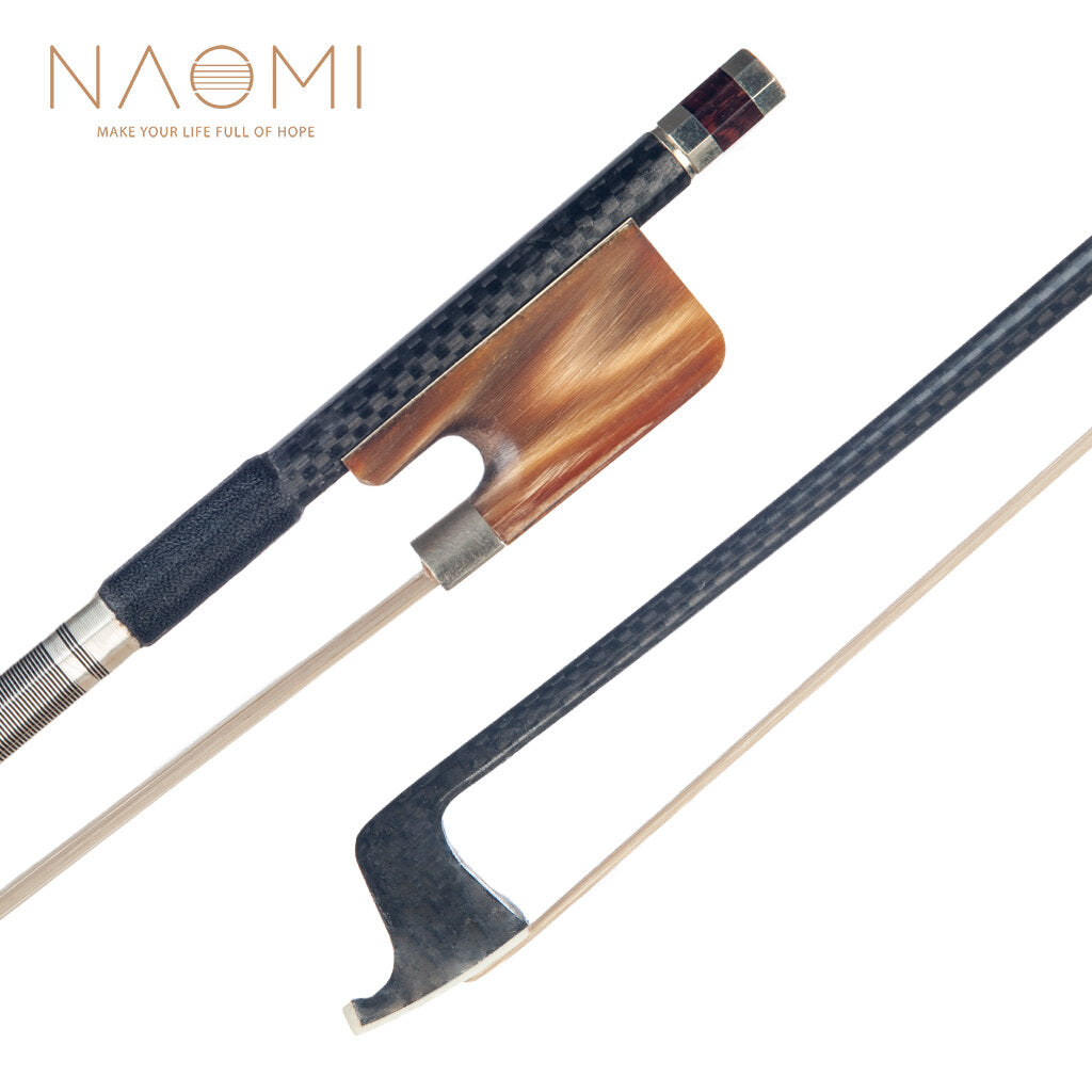 Advanced Carbon Fiber 16" Viola Bow Grid Carbon Fiber Stick Natural Horsehair W/ Ox Horn Frog Durable Use