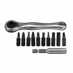 12Pcs Multipurpose Ratchet Screwdriver Handle Screwdriver Bits Repair Tool Kit