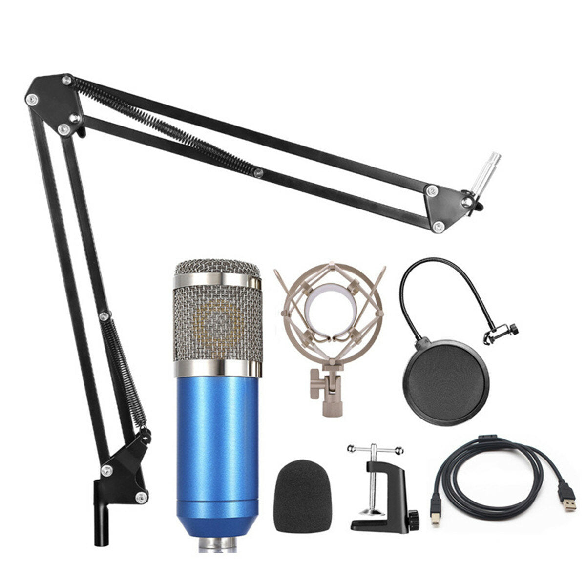 192KHz/24Bit Metal USB Microphone Set Condenser Live Record Wired Computer