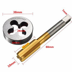 1/2-28 Titanium Coated Right Hand Thread Tap and Round Die