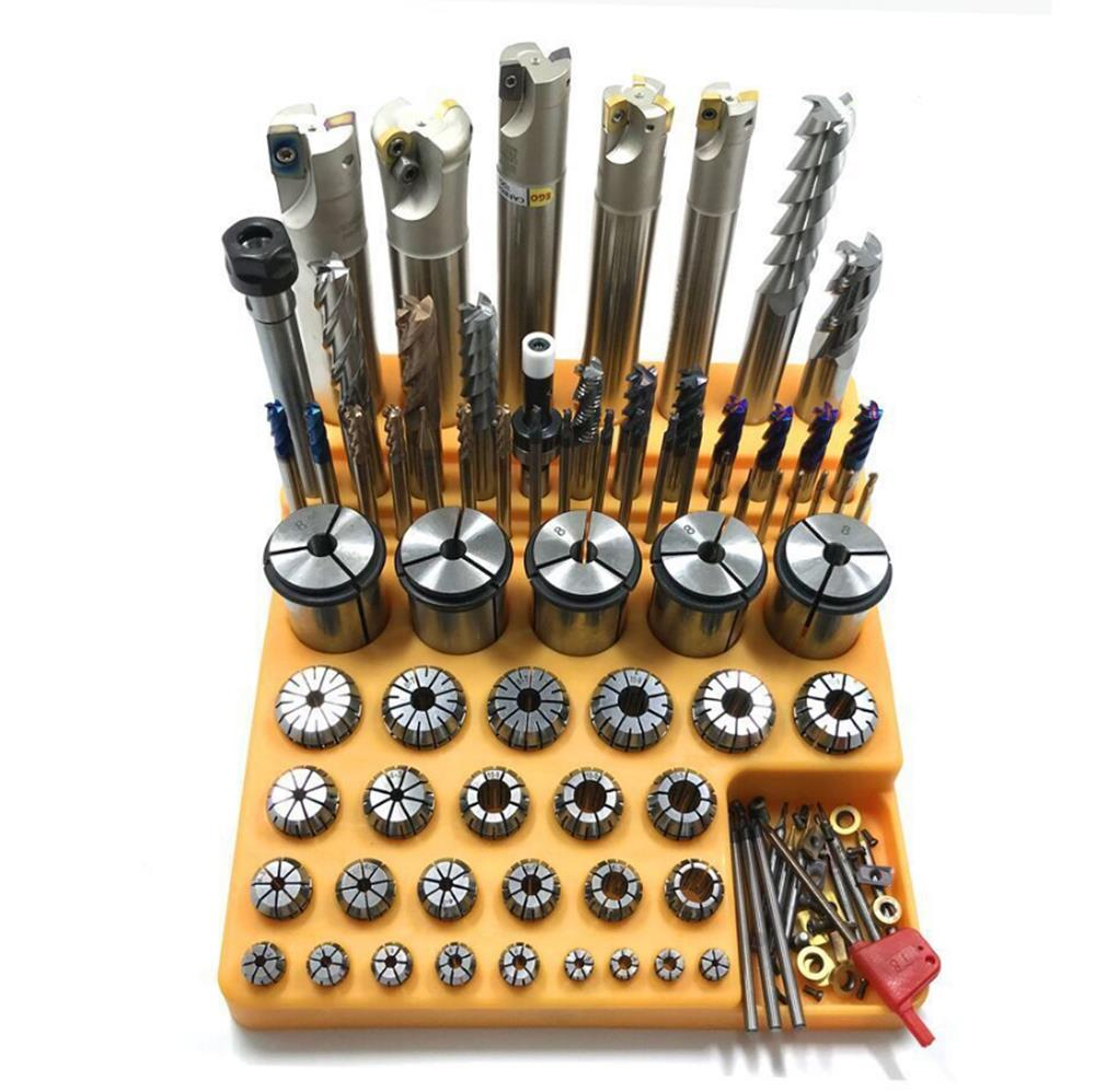 220x205x58mm Plastic Drill Bit Collet Chuck Milling Cutter Storage Box Tool Accessories Storage CNC Lathe Tool