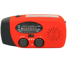 FM Radio Portable USB Travel Camping SOS Emergency Lighting Stable Solar Powered Charging With Hand Cranks