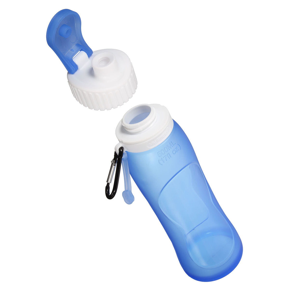 Foldable Water Bottle Silicone BPA Free Kettle Drinking Bottle Outdoor Travel Running Hiking Cycling