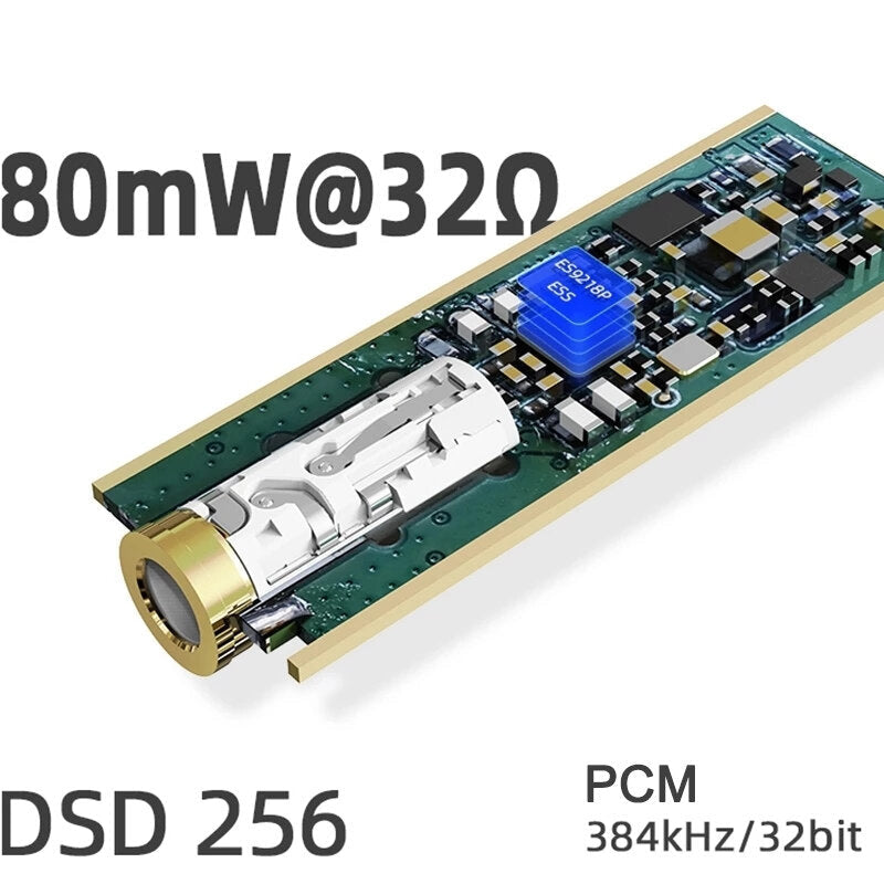 USB DAC AMP Audio ES9218P Chip Adapters Type-C To 3.5mm Cable PCM 32/384 and DSD256 for Android Windows