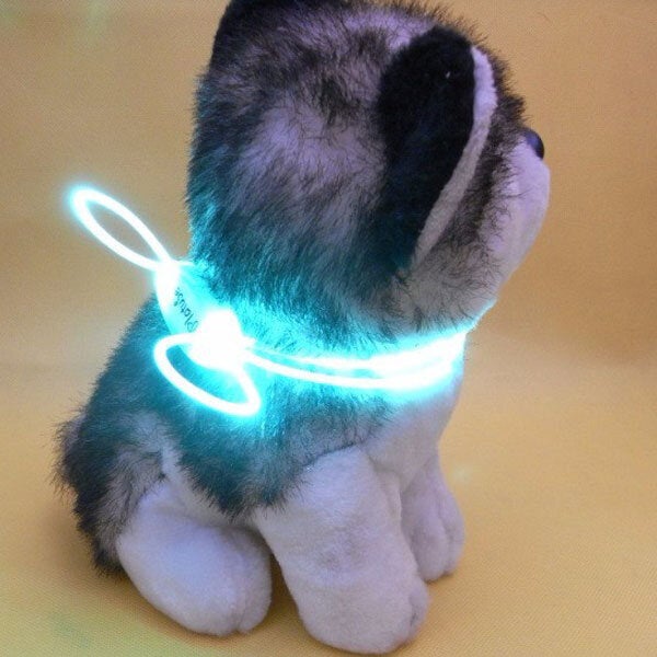 Colorful LED Pet Dog Collar Chain Luminous Light LED Dog Cat Night Light Collar