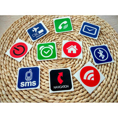 10pcs Ntag213 NFC Tag Card Stickers Label Rfid Tag Card Adhesive Key llaveros Token Patrol