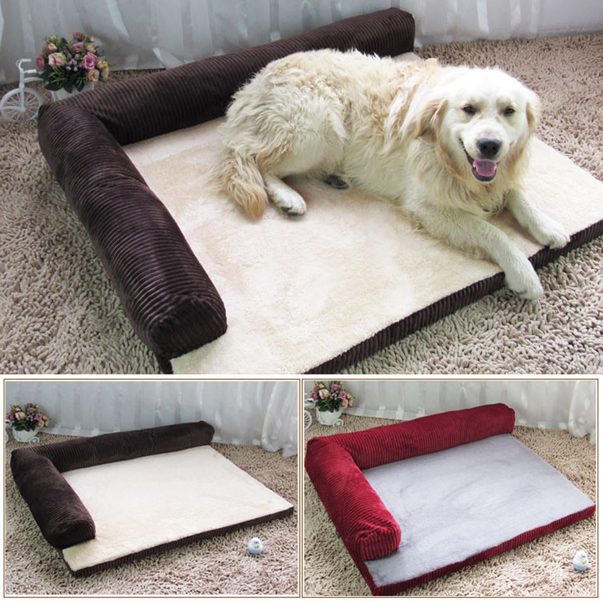 Pet Mat Soft Warm Orthopedic Pet Dog Memory Foam Bed Mat With Removable Cover