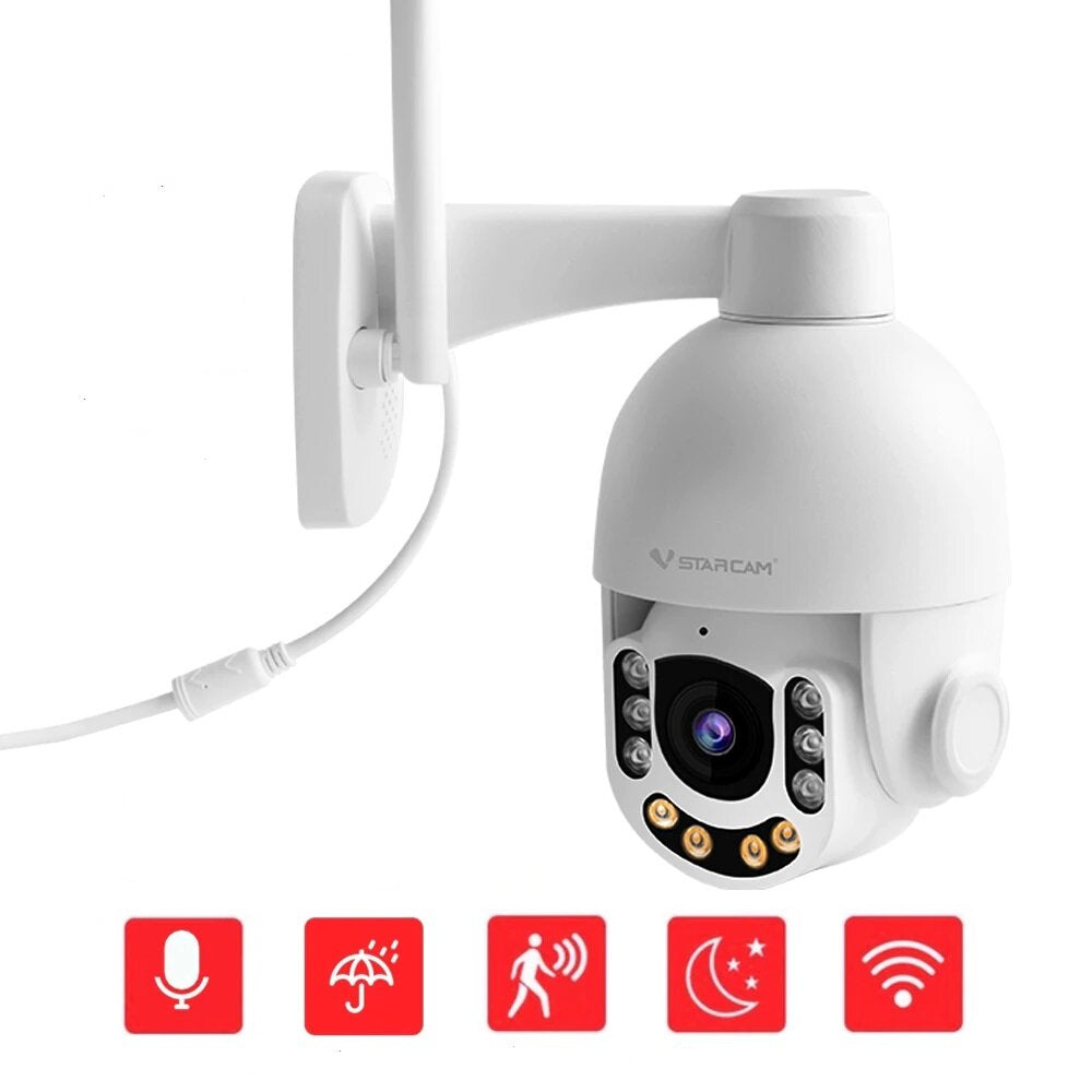 2.0MP Smart IP Camera 5x ZOOM 1080P HD Night Vision WIFI AI Detaction Two Way Audio Pan 355 Outdoor Waterproof Security Camera