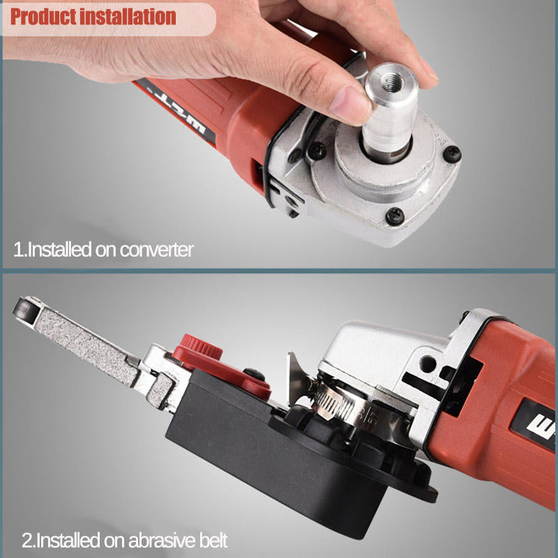 Sander Sanding Belt Adapter For Electric Angle Grinder Abrasive Belt Cutting Grinding