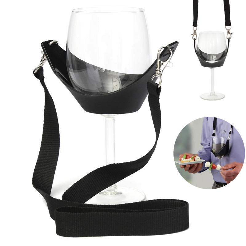 Portable Wine Glass Holder Strip Birthday Party Wine Holder Multi-function Bar Tool