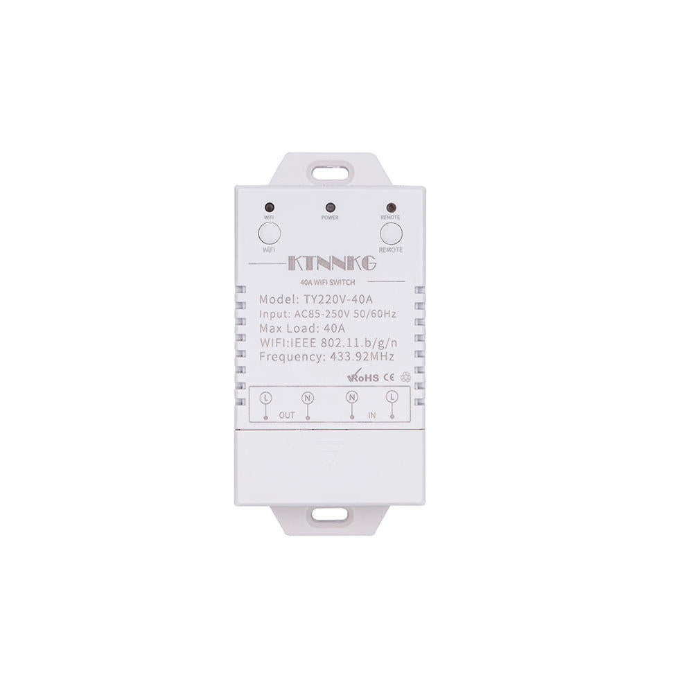 WIFI Smart Switch Socket Controls High Power Air Conditioners Pumps Work with Alexa and Google Home 40A 433Mhz 1Gang 4000W AC90-250V