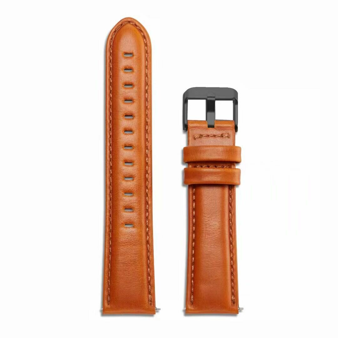 20/22mm Width Casual Genuine Leather Watch Band Strap Replacement for 41/ 45mm Smart Watch