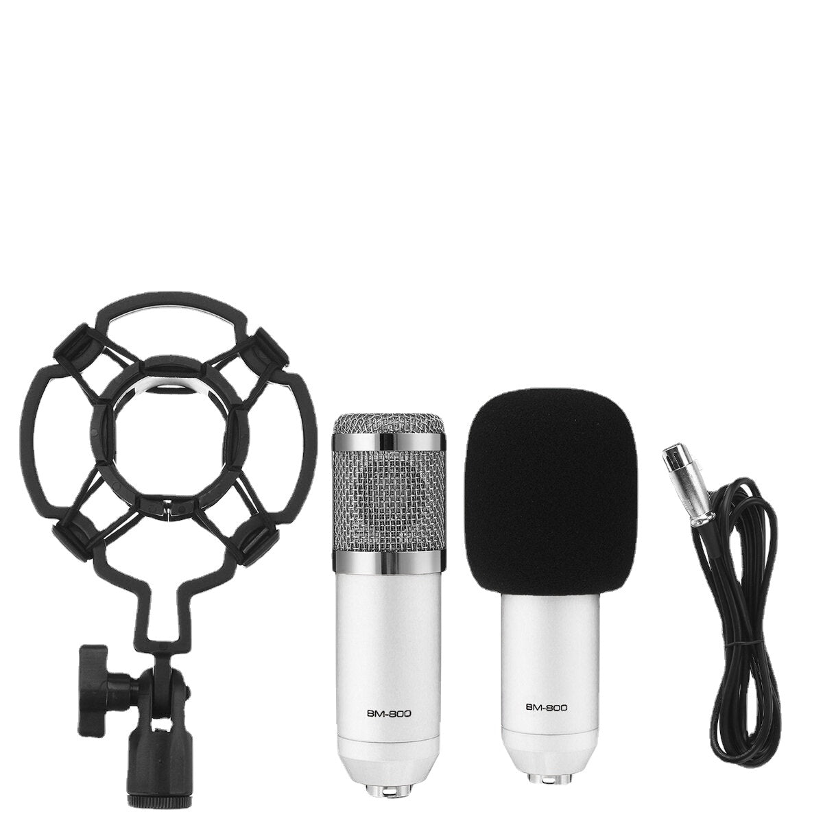 Bakeey Basic Condenser Microphone BM-800 Cardioid Studio Recording Microphone with Shock Mount XLR Cable