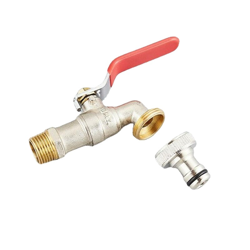 1/2" Outdoor Faucet Garden Bock Tap Brass Water Fitting for Home Connector Tank Adapter