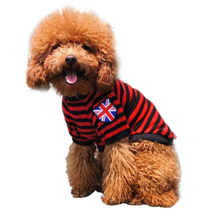 Pet Dog Cat Striped Clothing Coats T shirt Pet Apparel Vest Winter Spring Pet Customes 3 Colors